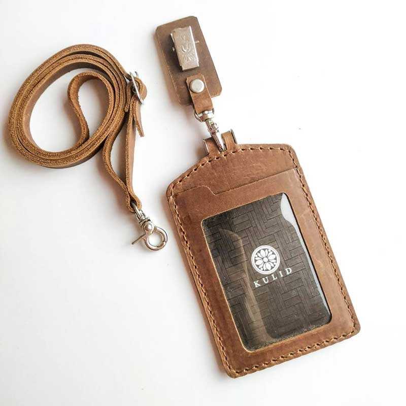 Tempat ID Card Kulit Warna Coklat